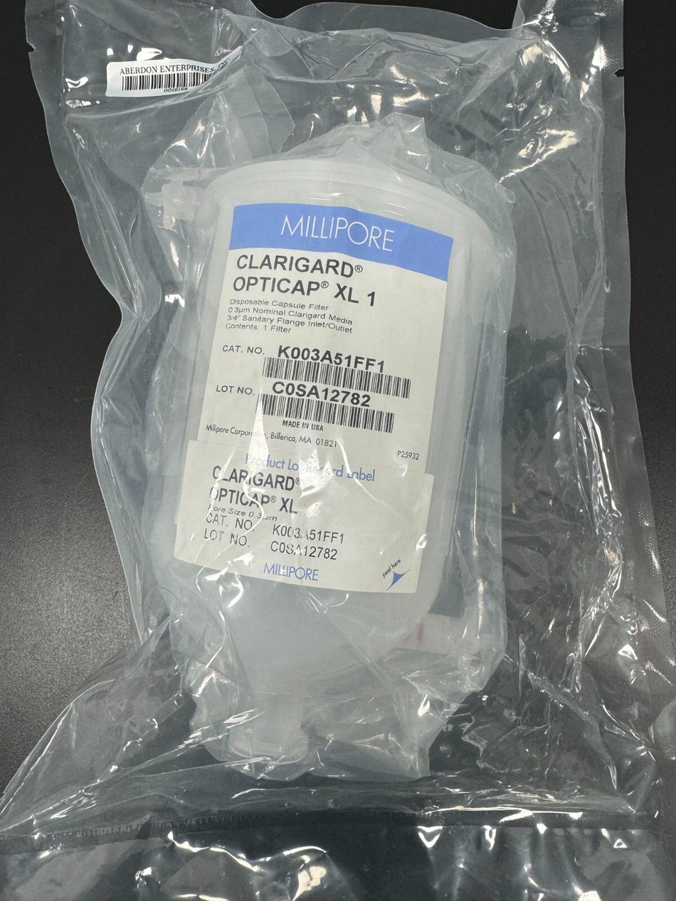 Millipore Opticap XL 1 Capsule Clarigard Filter 0.3um Nominal K003A51FF1 #16188
