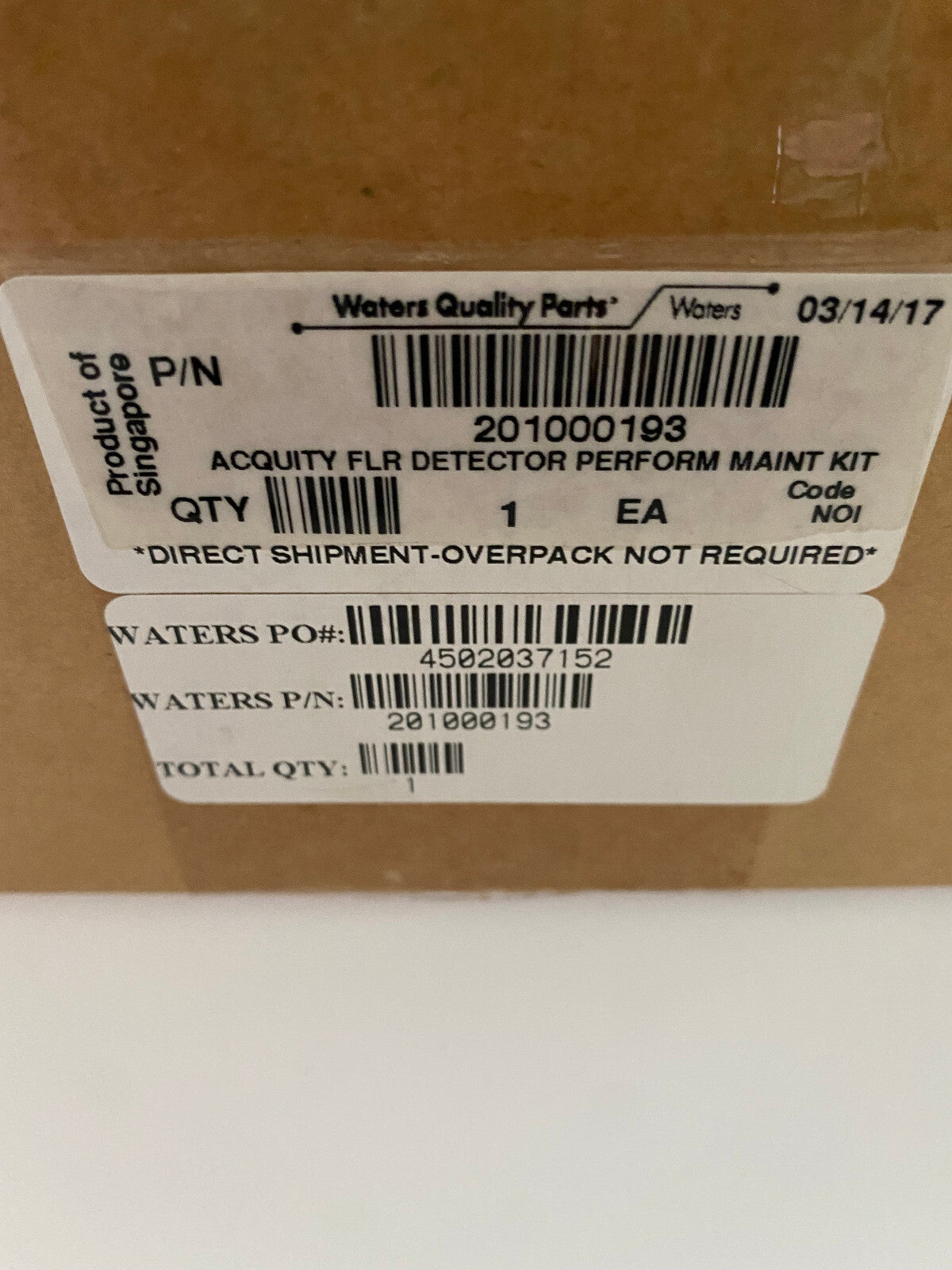 Waters 201000193 Acquity FLR Detector Lamp Performance Maint Kit  #14210